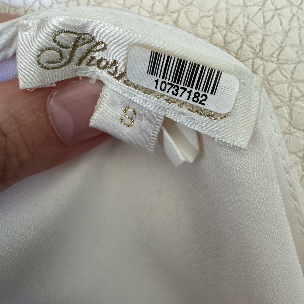 SHOSHANNA -  White V-Neck Blouse Arm Slits - Size S - Picture 5 of 7